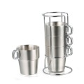 Stainless Steel Coffee Stacked Cups 4 Set